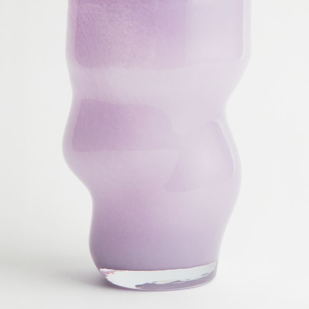 Large violet H&M Glass Vase